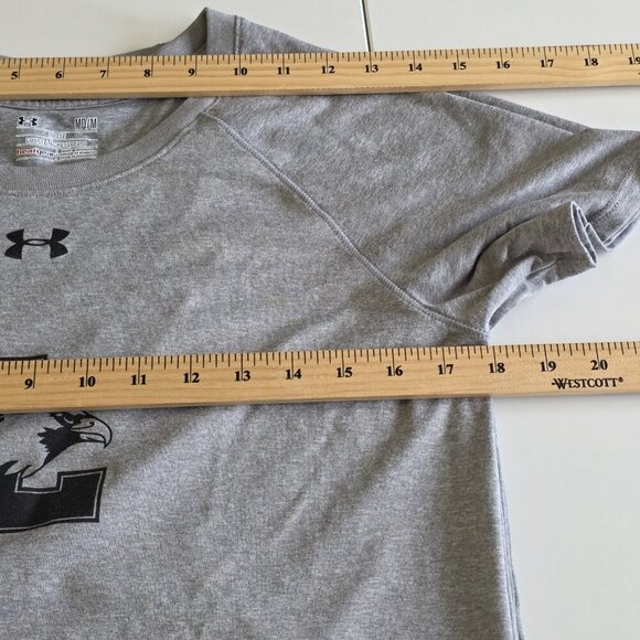 Under Armour T Shirt Women M Gray Lot of 2 Loose Fit HeatGear Ligthweight Active - Picture 5 of 14